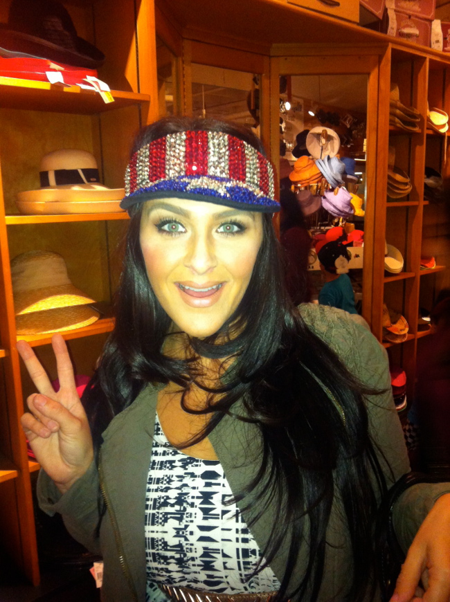 Kaysha Comfort at the village hat shop