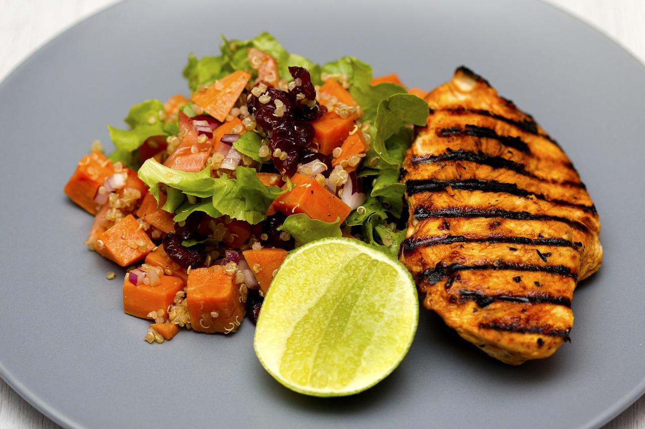 healthy balance of protein and vegetables
