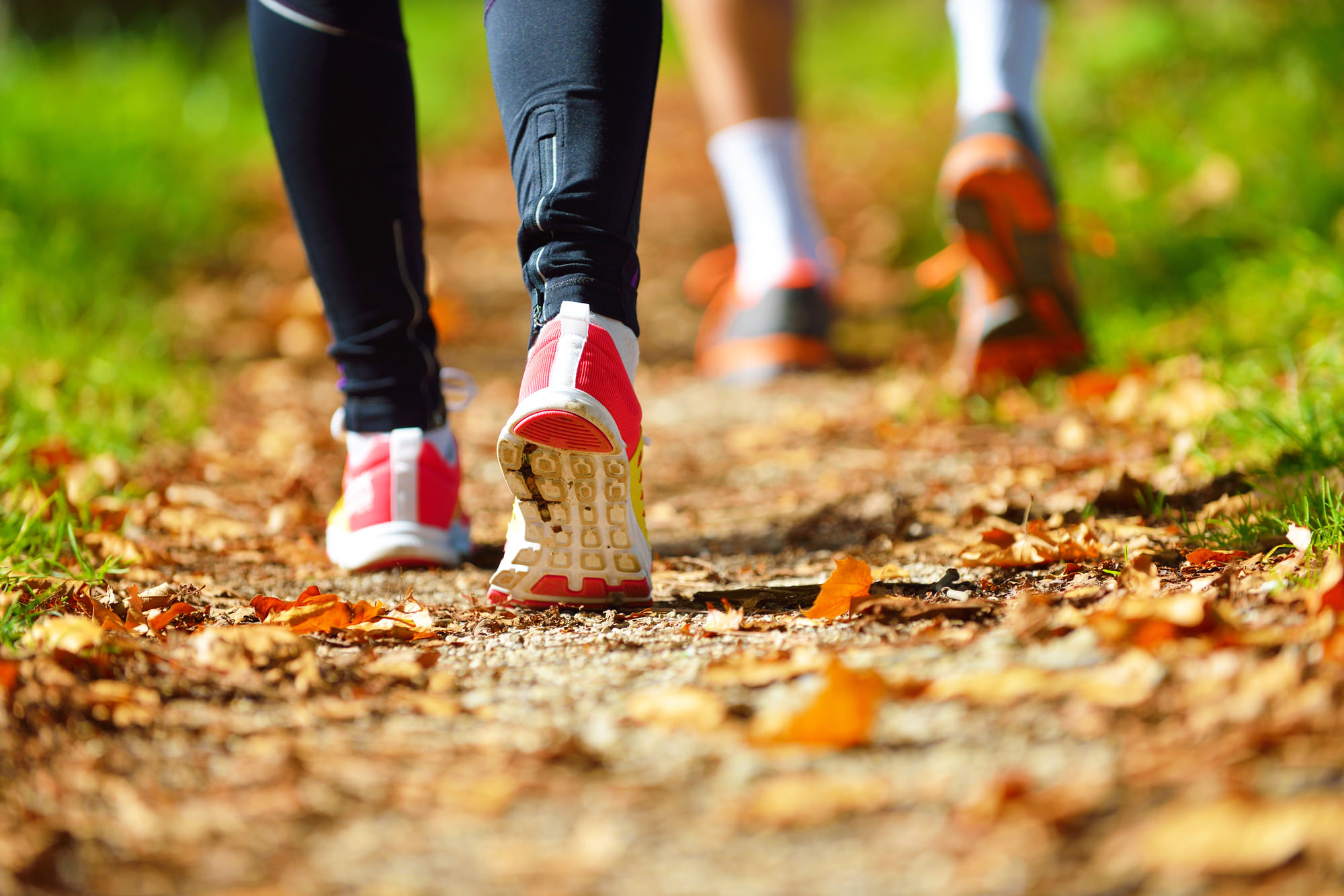 running in jogging shoes